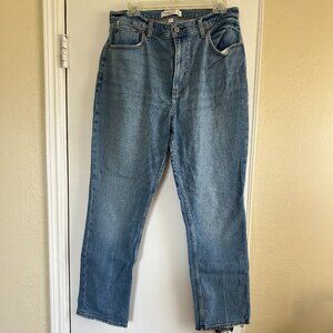Abercrombie Curve Love 90s Slim Straight, Ultra High Rise Jeans, Size 31